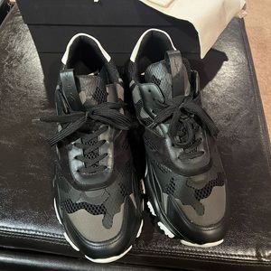 Valentino Leather Mesh Camo Sneaker Sz 13US/ 46EUR